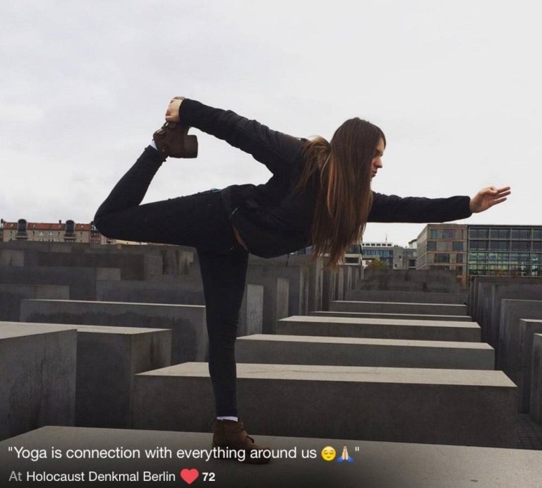 Powerful website shows why it s Holocaust selfies are so disrespectful Credit Shahak Shapira (4)